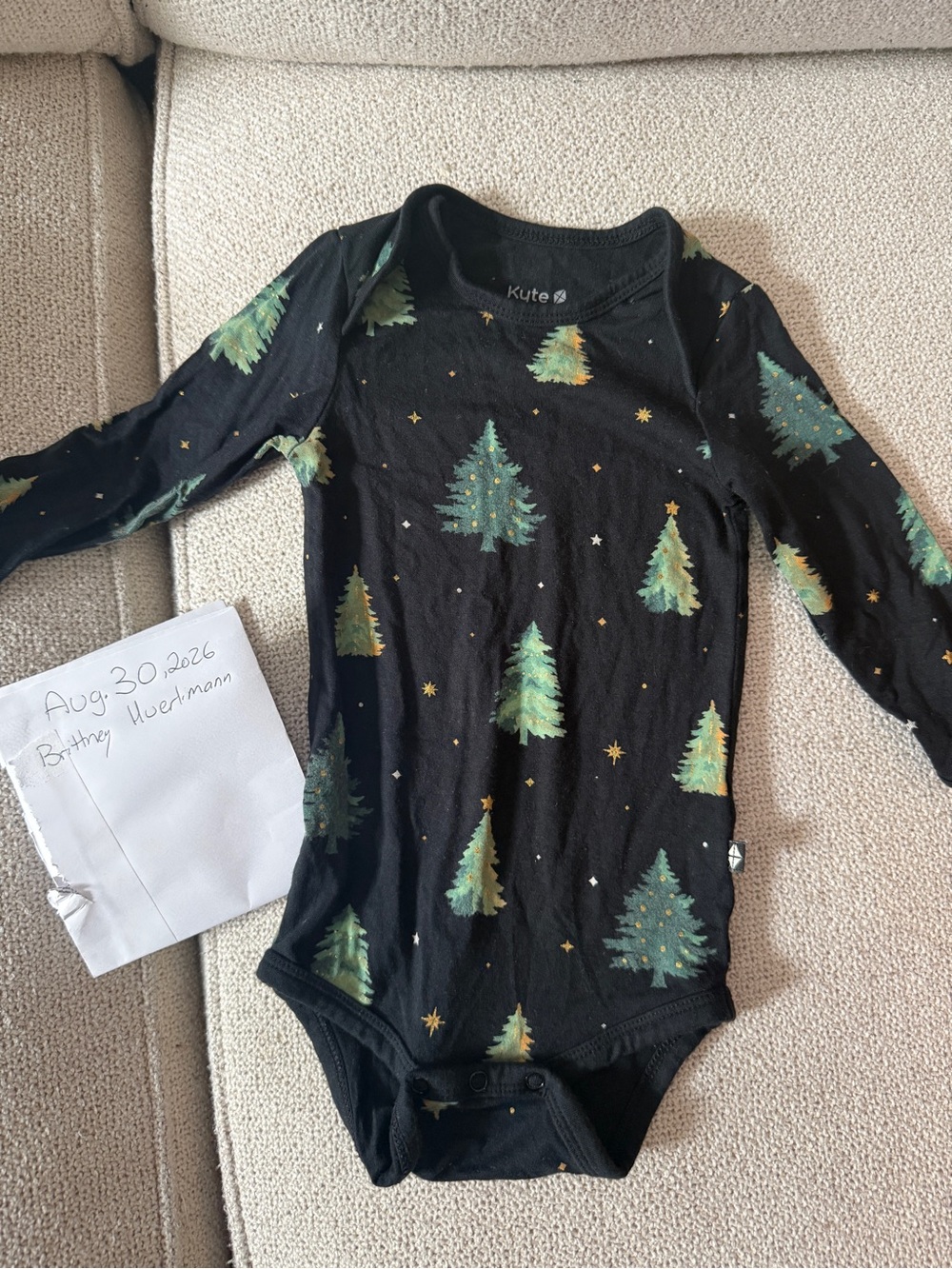 Kyte BABY Black Long-Sleeve twinkle tree